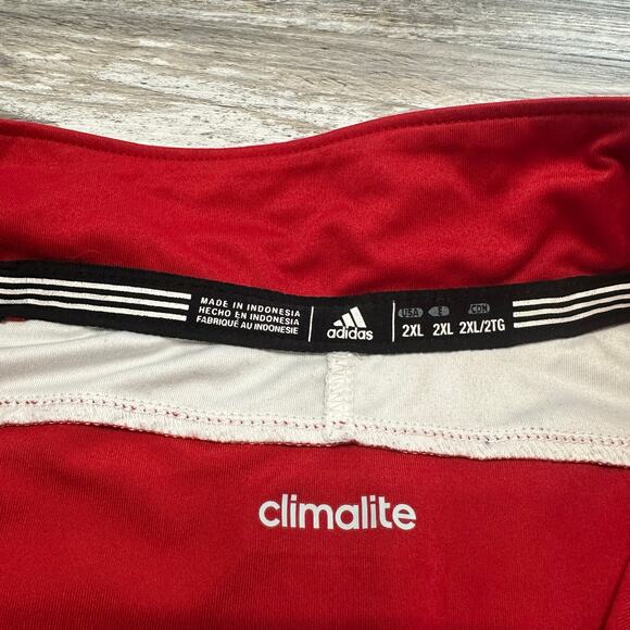 North Carolina State Jacket Red White Mens 2XL 1/4 Zip Adidas Pullover Jacket - Picture 4 of 8